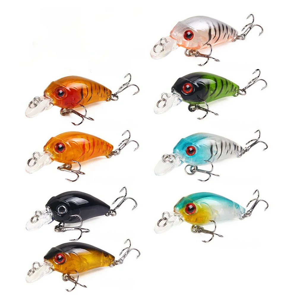 Señuelo artificial Minnow con anzuelos triples para trucha y lubina
