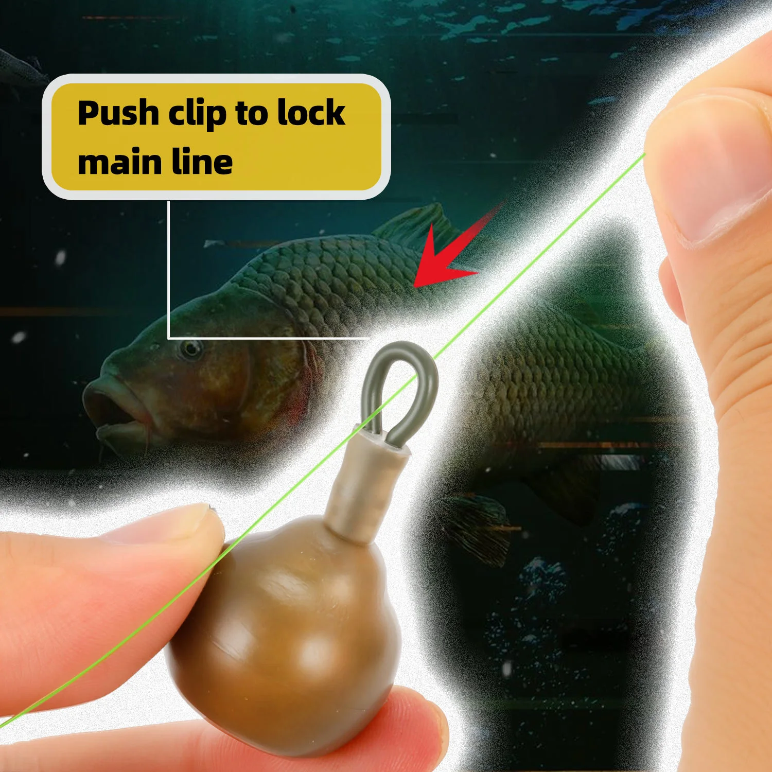Sougayilang Colgante de Plomo para Carpa – Línea Rápida - imagen 3