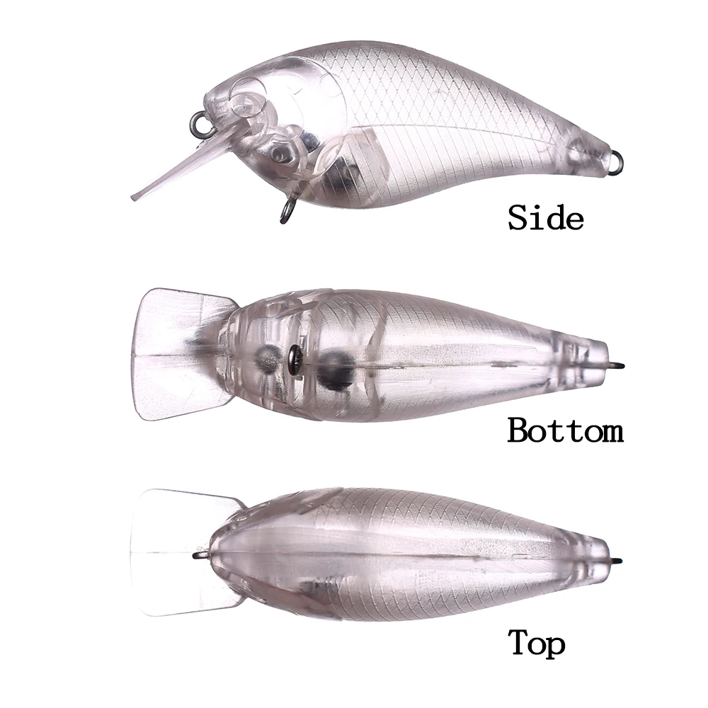 Chan'sHuang-Cebo en blanco 20 piezas sin pintar, señuelo de pesca Artificial hecho a mano, 7cm, 7,9g - imagen 2