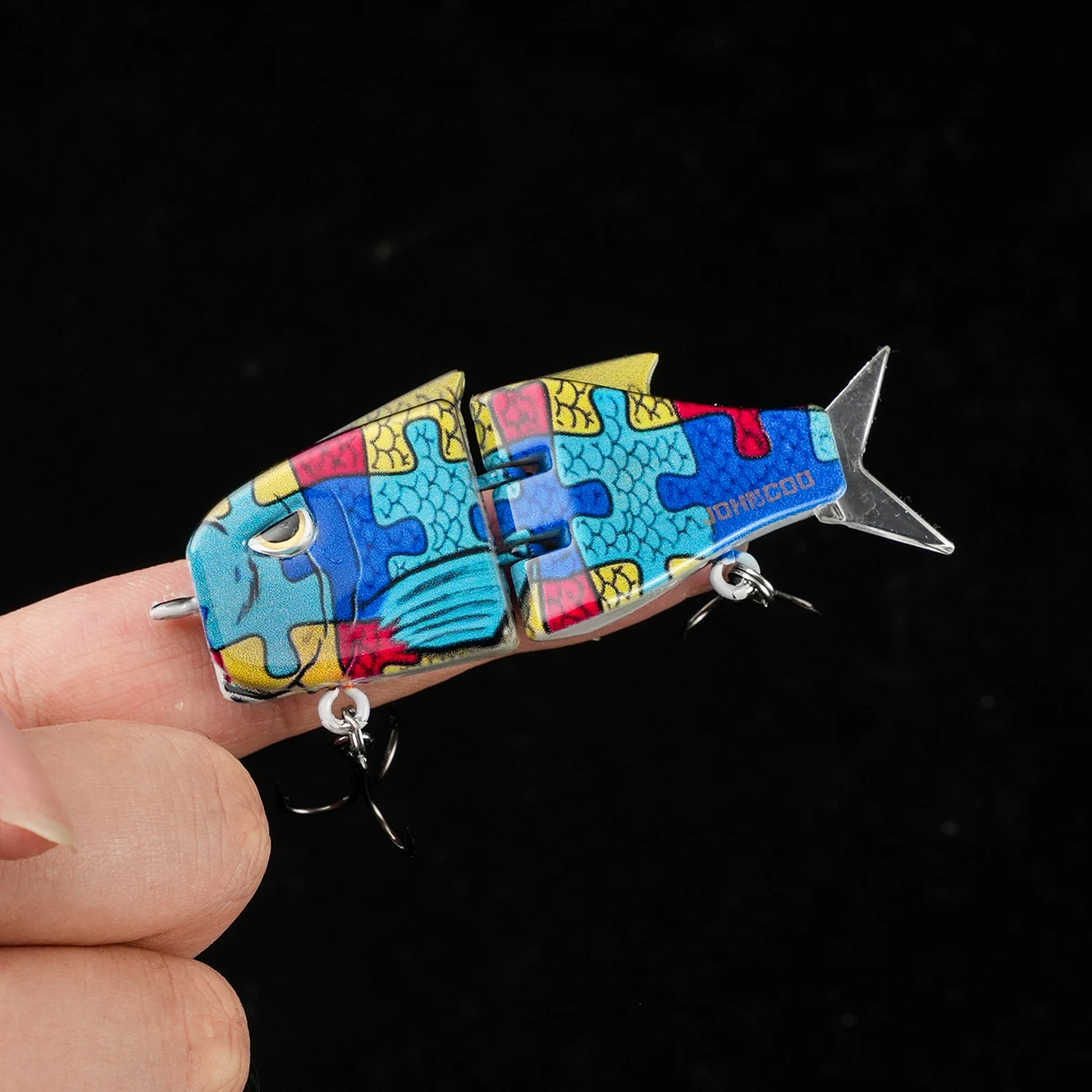 3 unids/lote Johncoo señuelo de pesca 2 secciones señuelo de pesca articulado señuelo de pesca perca señuelo wobblers pesca - imagen 5