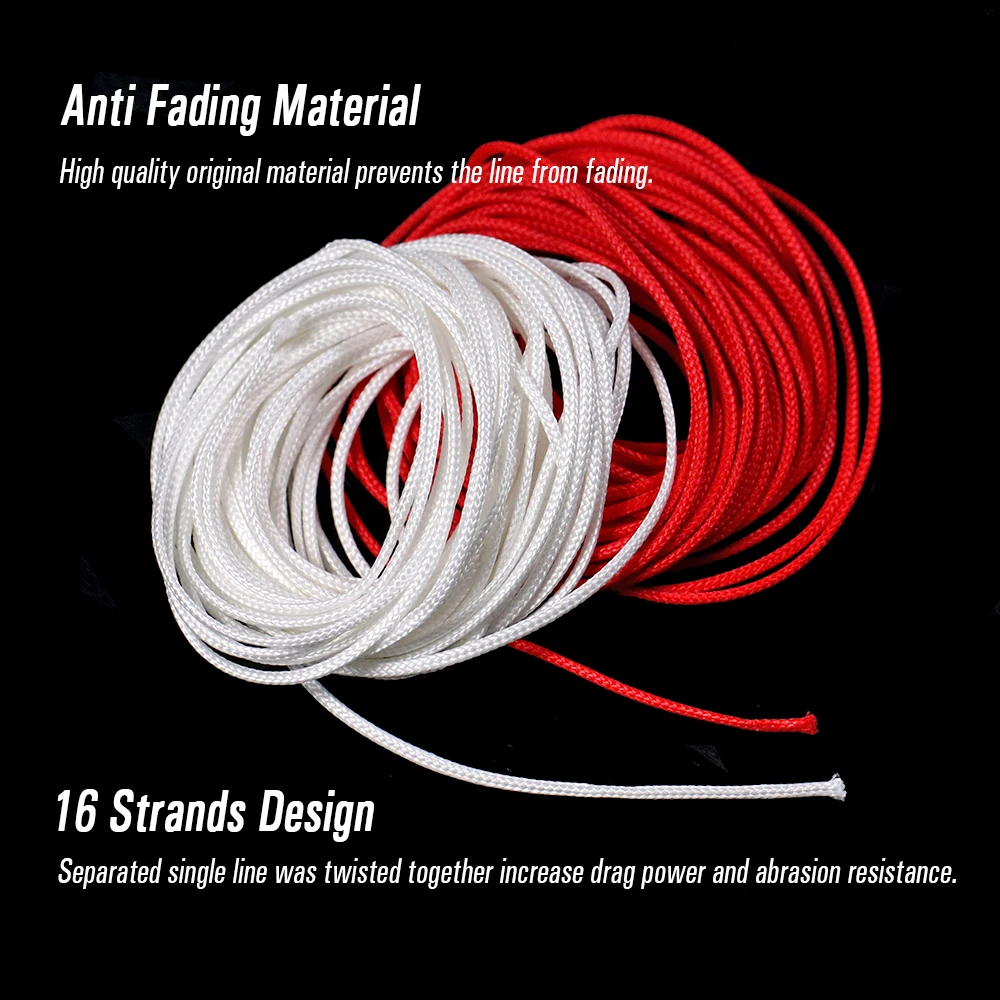 ICERIO línea de pesca trenzada de PE de 5M y 16 hebras, aparejo de anzuelo de plantilla de asistencia, lanza de buceo, línea de atado de señuelo de curricán DIY - imagen 3