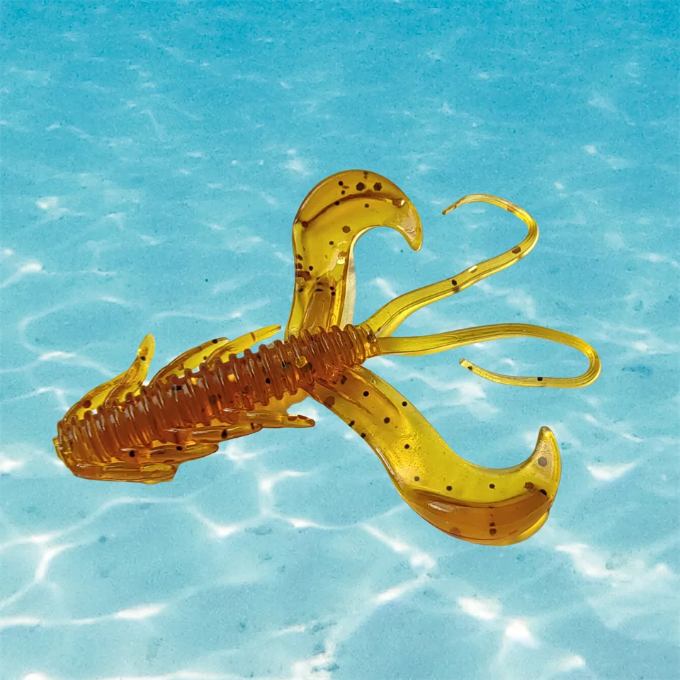 MUKUN-SEÑUELOS de silicona para pesca, cebos de gusano de 7cm y 1,8g, señuelos de plástico suave, 10 unidades por lote - imagen 2