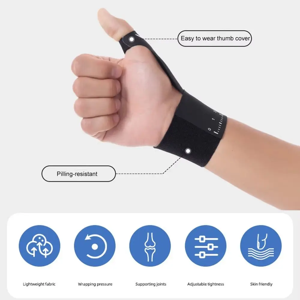 Muñequera de pesca ultrafina nylon ajustable con sujeción pulgar