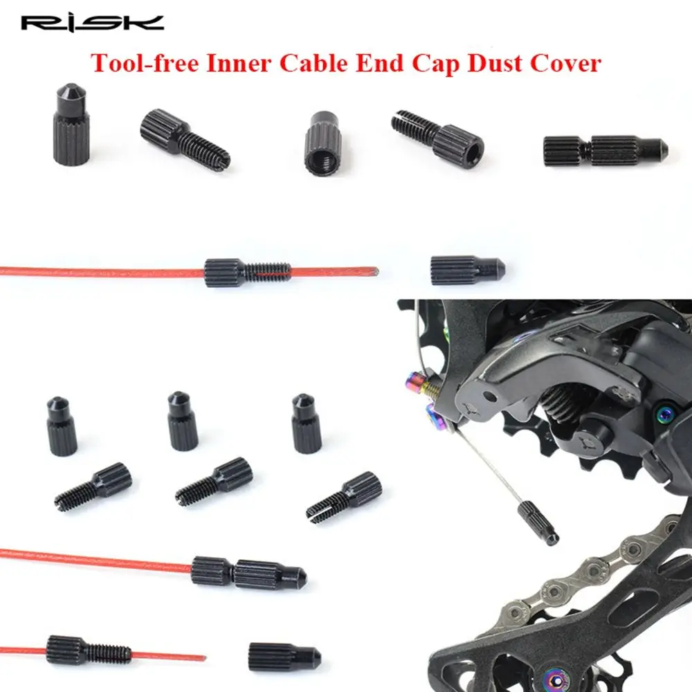 Piezas de bicicleta negras, puntas de engarce, tapa de Cable interno, tapa de extremo, freno de cambio, sin herramientas, 1/2/3/4 Uds.