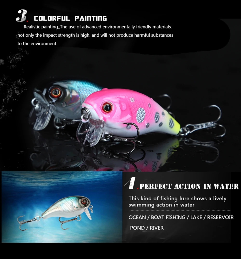 Experimente la emoción de la pesca realista con cebo vibrante ambientalmente amigable con el medio ambiente