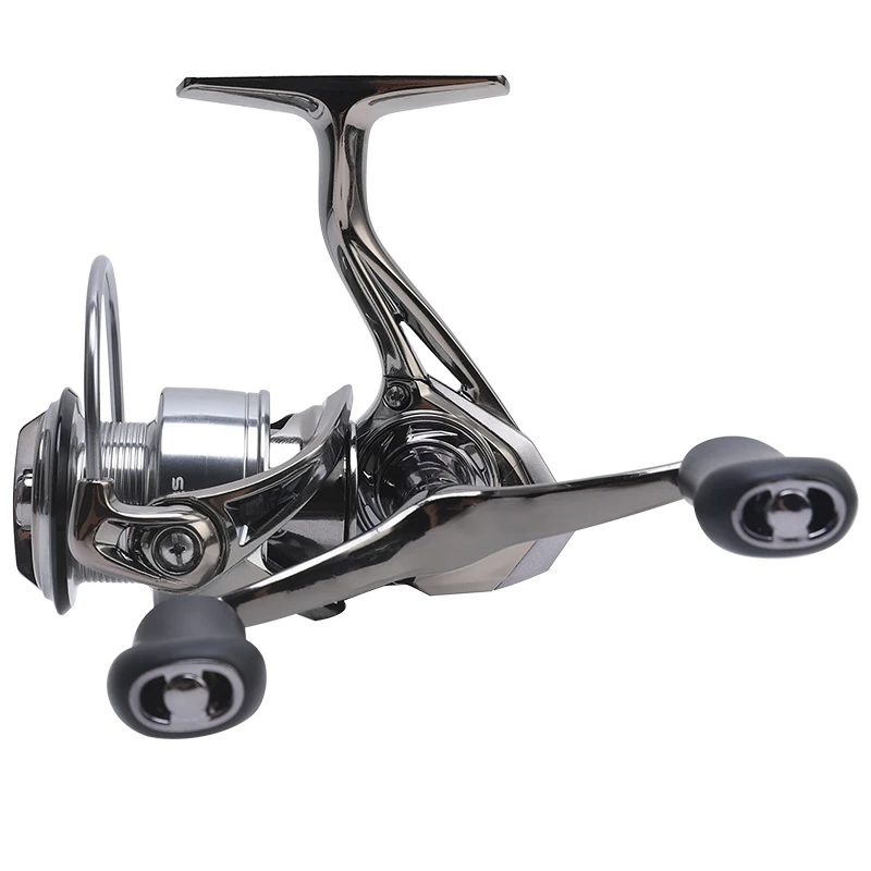 Palanquillas Serie AT, relación de transmisión 5,0: 1, arrastre máximo de 12lb, doble balancín, carrete de pesca giratorio, para agua dulce y salada - imagen 5