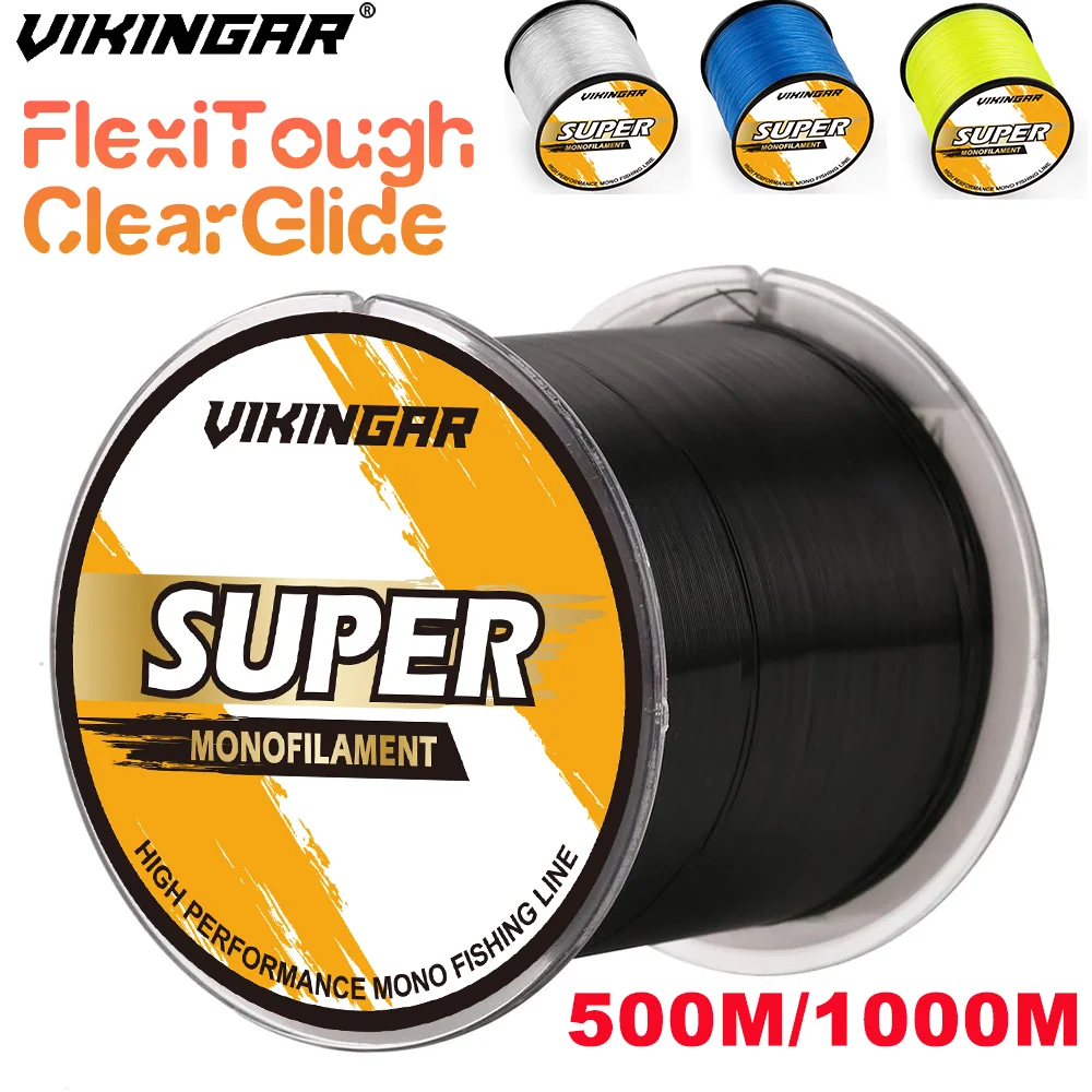 Vikingar 500M-1000M Línea de Pesca Nylon Japonesa 3-39LB con Recubrimiento Fluorocarbono | Resistente a Abrasión & Invisible | Carpa/Pesca de Mar 2025