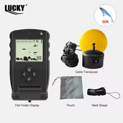 LUCKY FF717 Buscador de peces portátil 147 pies de profundidad 45 grados Sonar transductor pesca en hielo Ecosonda para pesca en mar/barco