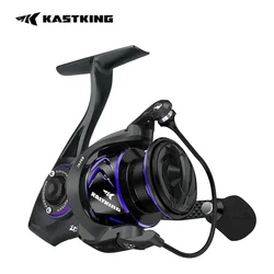 Carretes giratorios KastKing MegaJaws Elite 6,2: 1 relación de engranaje de aluminio carrete de pesca de lubina ultraligero potente arrastre máximo de 17,6 libras