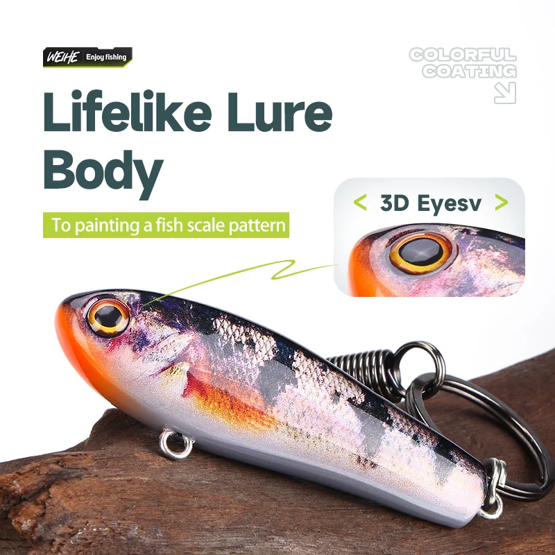 WEIHE 1 Uds llavero colgante en forma de pez 8cm36,7g material de aleación colgante Luya - imagen 2