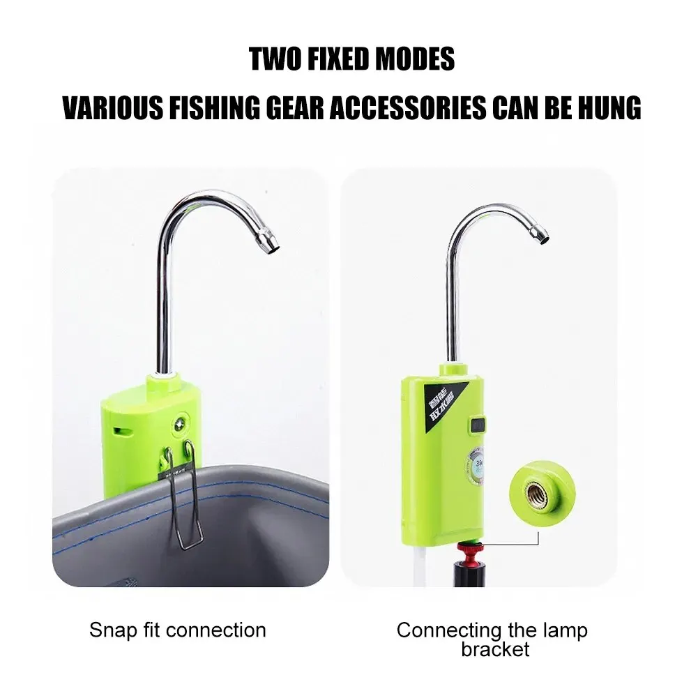 Bomba de aire para pesca al aire libre, bomba de oxígeno con Sensor, multifunción, recargable, accesorios para aparejos de pesca - imagen 4