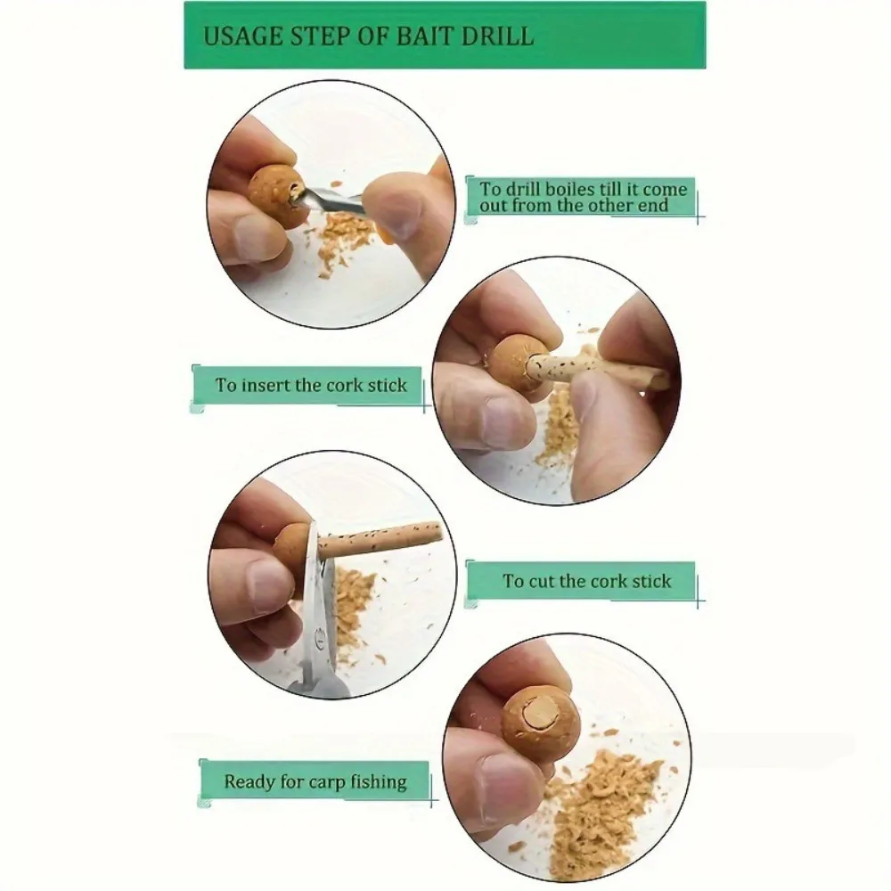 2025 accesorios cebo taladro Chod pelo Boillies carpa pesca señuelo Material Ronnie Rig cebo parada cuenta aparejos de pesca - imagen 4