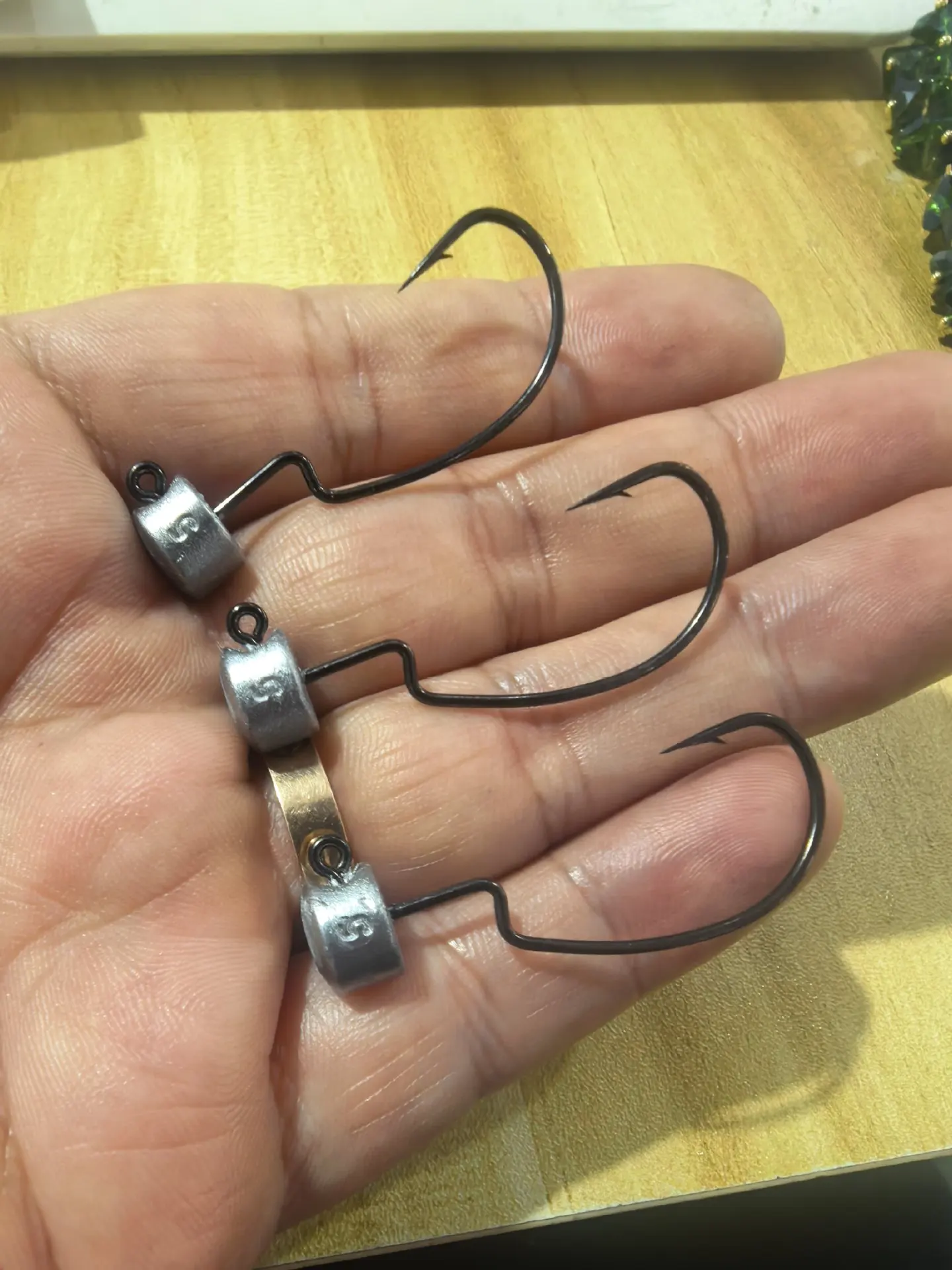 Anzuelos Jig Head NED con púas para vinilo, lubina - imagen 2