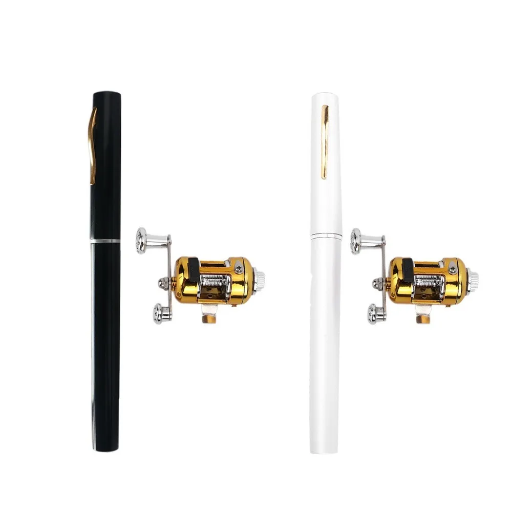 Caña de pescar portátil con forma de bolígrafo de aleación de aluminio, caña de pescar telescópica ligera de bolsillo, Mini caña de pescar para hombre - imagen 4