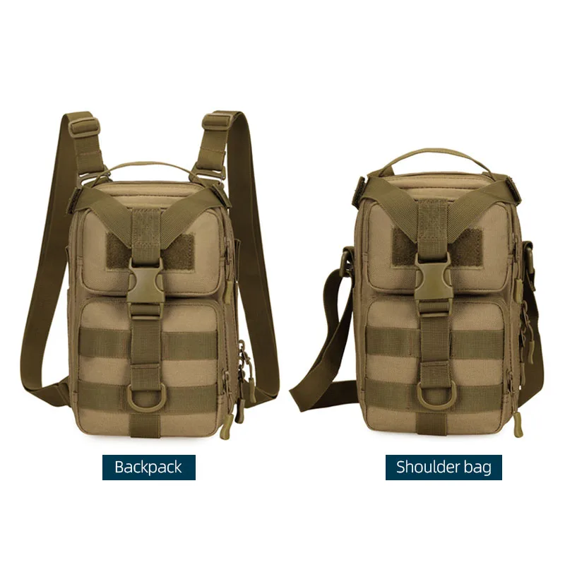 Mochila para aparejos de pesca y acampada, bolsa Molle impermeable para señuelos, mochila táctica para deportes de escalada y senderismo, riñonera multifunción - imagen 4