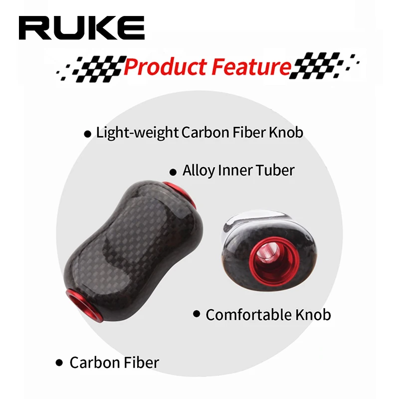 Ruke-carrete de pesca con perilla de mano, material de carbono, 40mm de peso, 4g por unidad, incluye 2 rodamientos de piezas, arandelas, accesorio de carrete para manualidades, 1 ud. - imagen 2