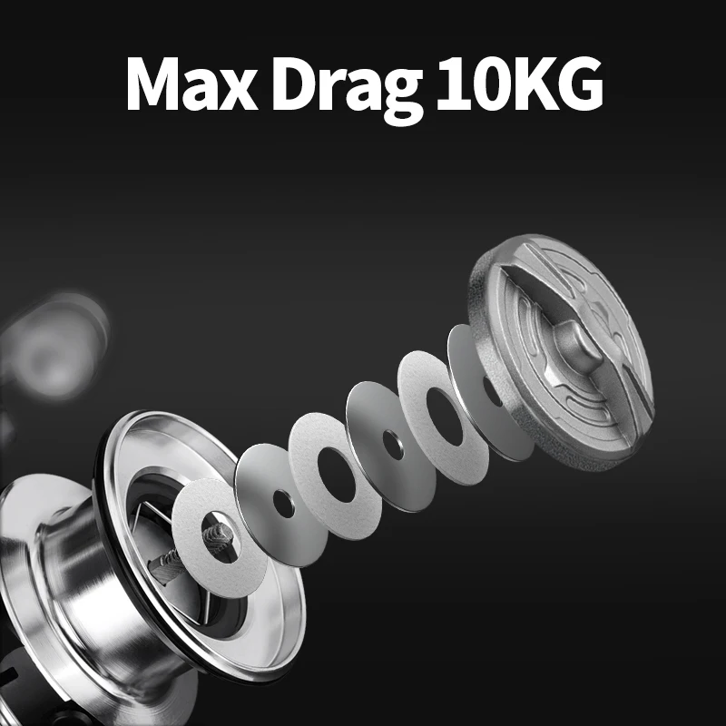 Carrete de pesca giratorio LINNHUE 1000-7000 agarre de bola de Metal 10kg 5,2: 1 relación de engranaje carrete de Metal profundo accesorio de pesca de carpa - imagen 5