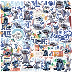 50 Uds Disney Stitch película Aloha Ohana pegatinas álbum de recortes teléfono guitarra maleta para portátil calcomanías impermeables pegatina juguetes para niños