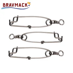 Clip de pesca de atún de acero inoxidable, 2 uds., con B.L, giratorio, pesca submarina, accesorios de pesca de línea larga, herramienta de pesca