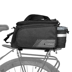 Bolsa para SILLÍN de bicicleta, bolsa trasera para portabicicletas, gran capacidad de 17L, combina con eslinga para hombros y capacidad de montaje para bicicleta