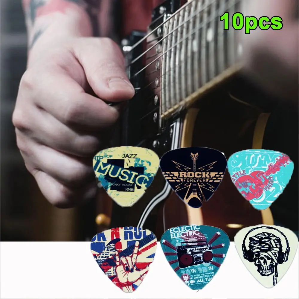 Folk-púas de guitarra acústica, 10 piezas, 0,71mm, gesture Rock, metralla de celuloide, plectros - imagen 3