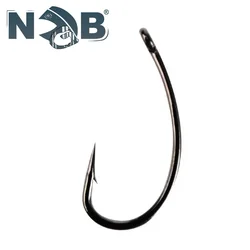 NGB 10 Uds. Gancho de carpa europeo negro mate de acero rico en carbono 1 2 4 6 8 10 #   Anzuelos de pesca de carpa individuales con púas de agua dulce