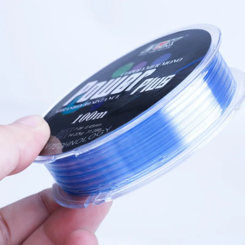 Línea de pesca con revestimiento de tres colores, 100M/300M/500M, 4,13LB-34,32LB, línea líder de monofilamento de fibra de carbono, línea de hundimiento para pesca de carpa - imagen 5