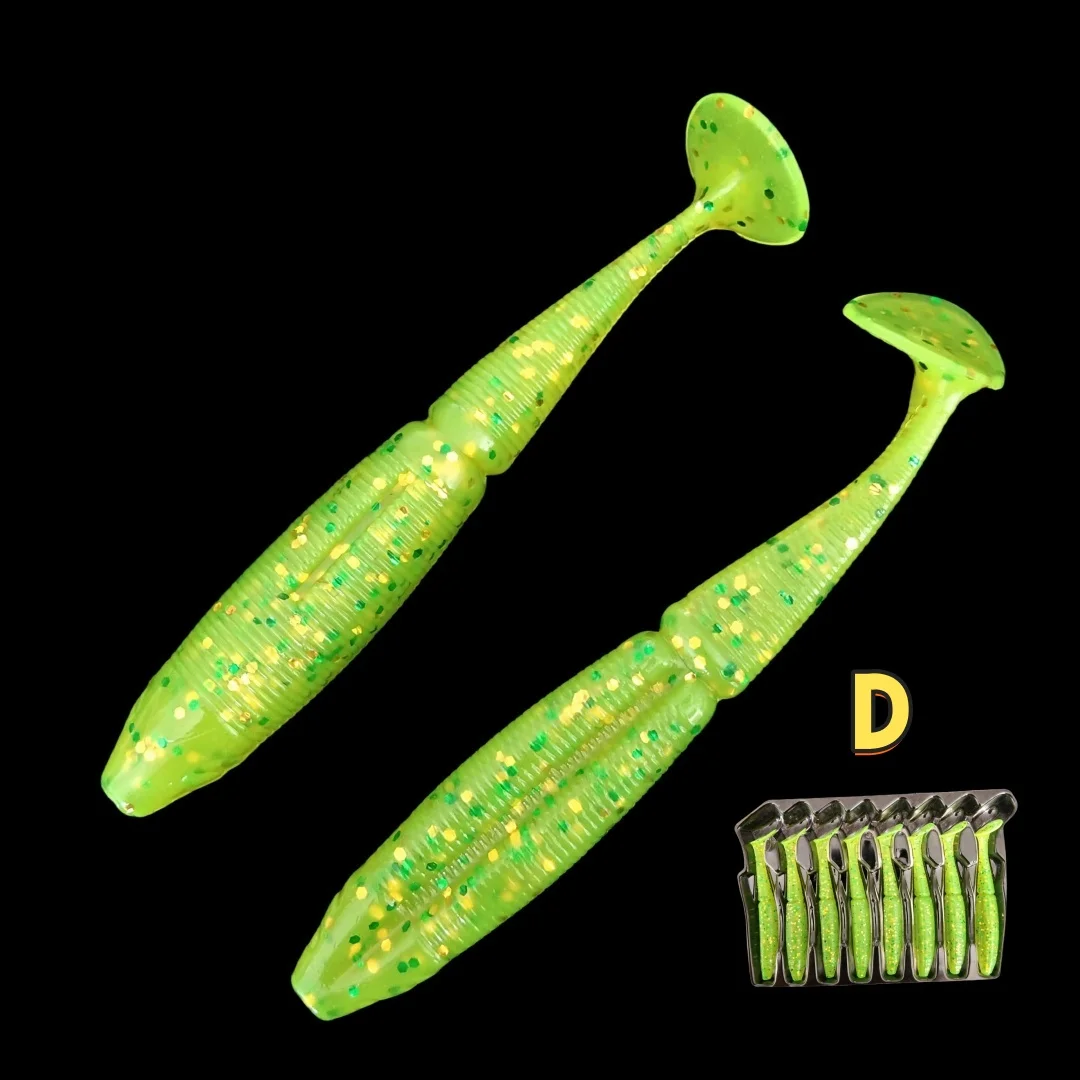 Swolfy 8pcs/lot 7cm 2.8g 6 colors option Soft Fishing Lure Shad Plastics Baits Swimbait Jigging Lure Artificial Baits Soft Lure - imagen 4