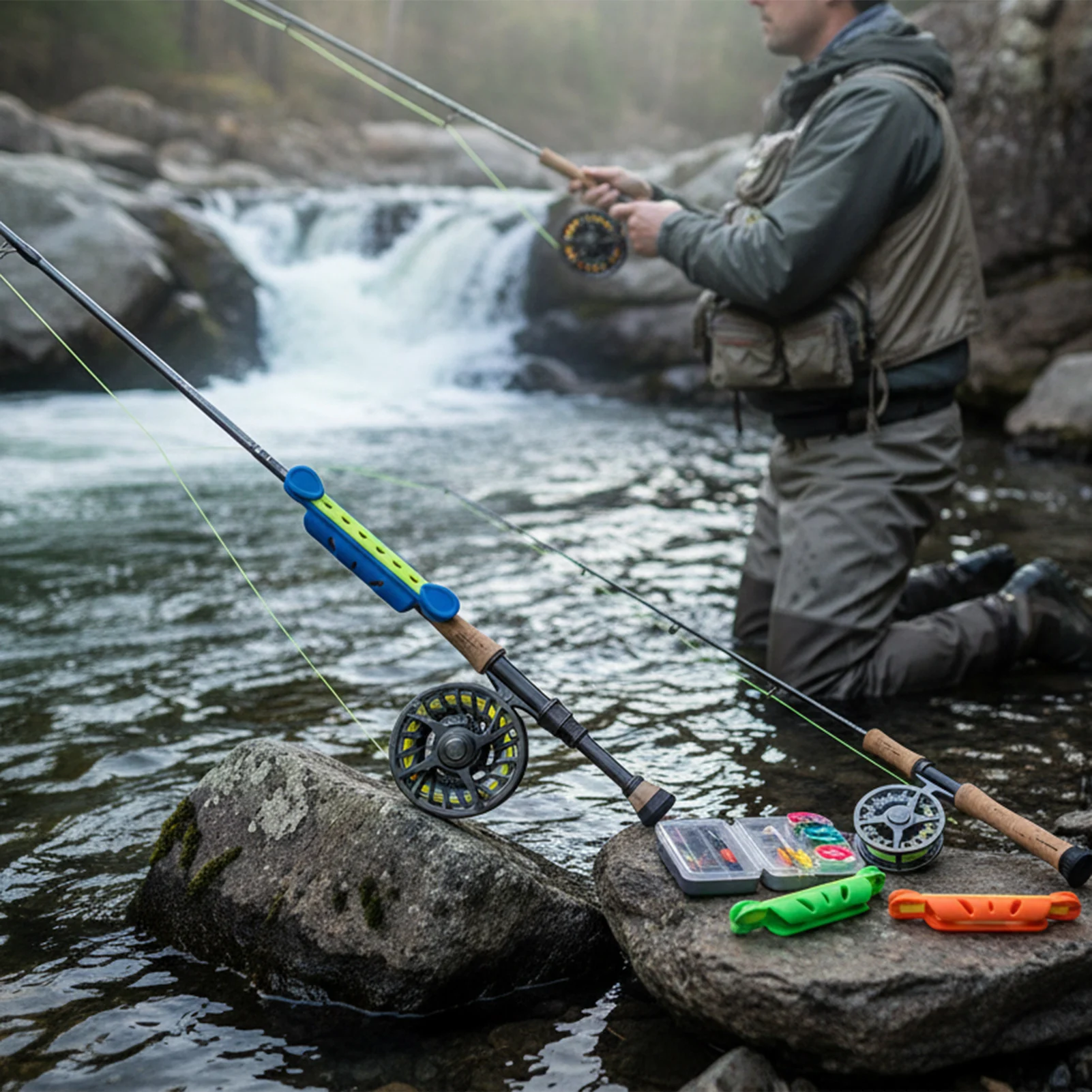 Tabla de bobinado de caña de pescar de 20/25cm, Clip de bobinado de caña de pescar aplicable, accesorios de pesca en hielo para invierno, aparejos de pesca al aire libre - imagen 2