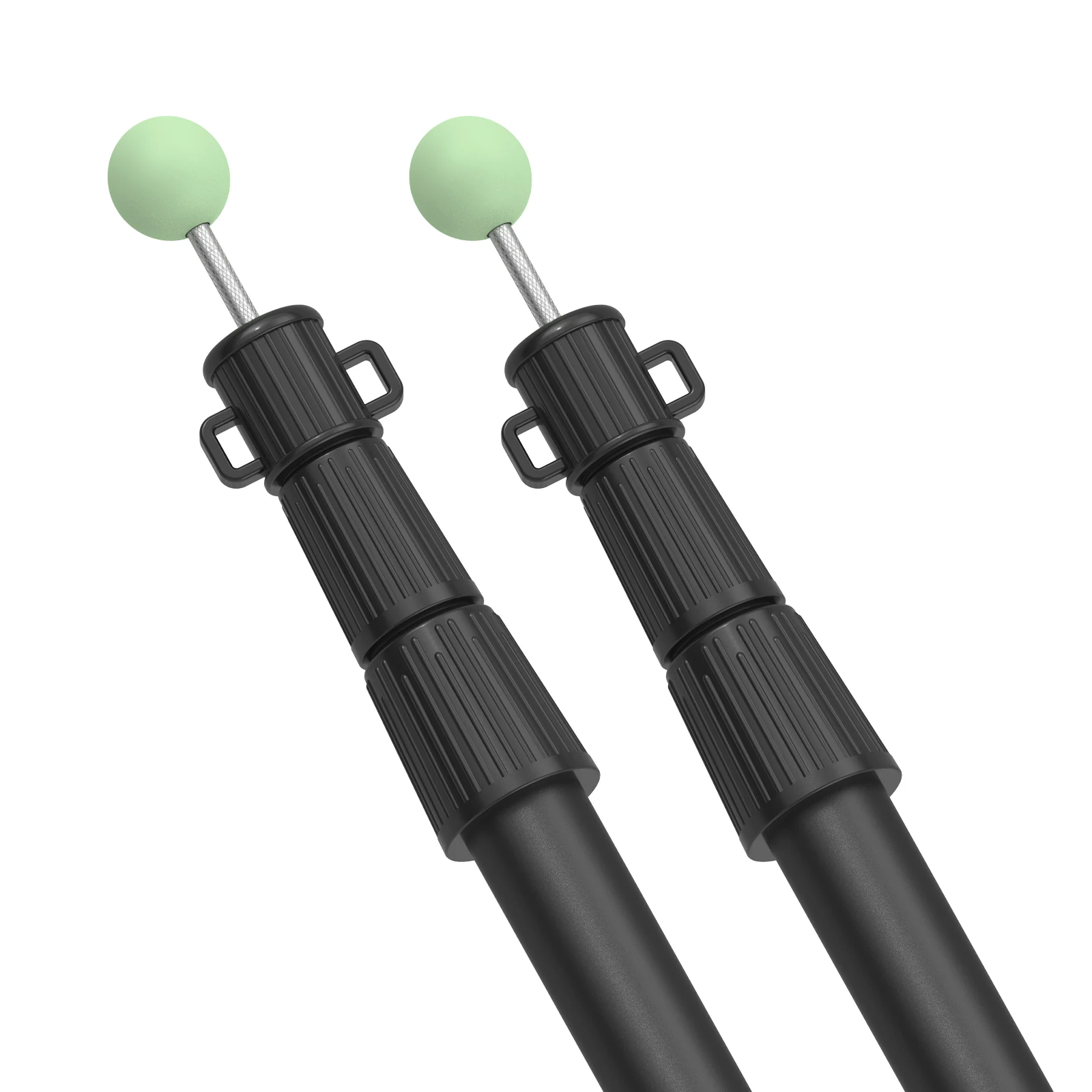 SANLIKE 245cm 2 uds poste de tienda telescópico ajustable punta que brilla en la oscuridad de aluminio de aviación para dosel Camping actividades al aire libre - imagen 2