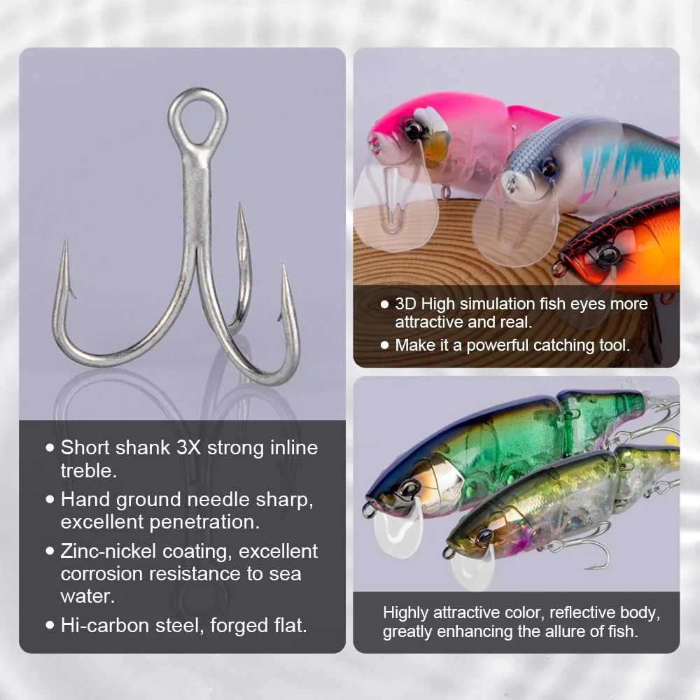 GREENSPIDER-señuelo de pesca Artificial, cebo duro de 135mm, 48g, articulado, para Predator Wobbler Minnow Pike - imagen 5