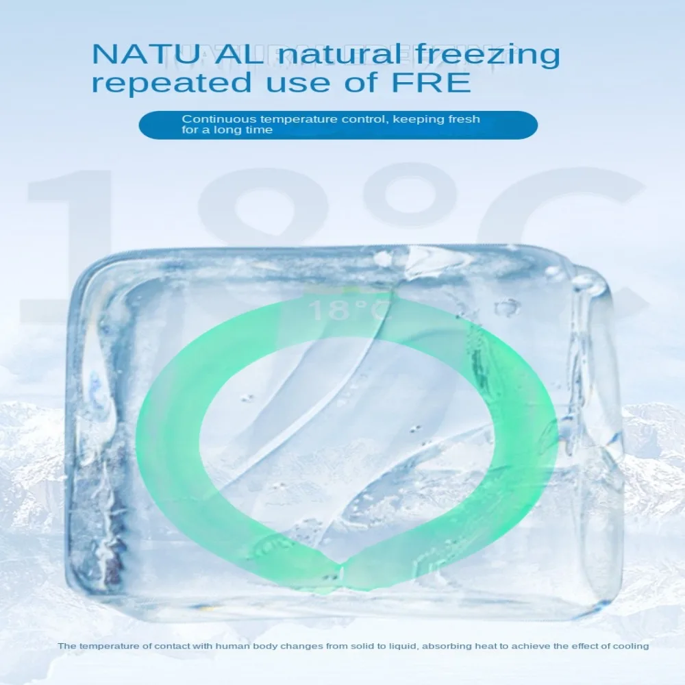 Enfriador tubular de cuello con gel refrigerante para pesca