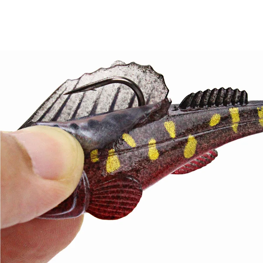 Cebo de plástico suave para pesca, señuelo de Pesca de Mar, lubina, durmiente oscuro, Swimbait, aparejos de pesca, perca, sábalo, Lucio, Wobblers - imagen 5