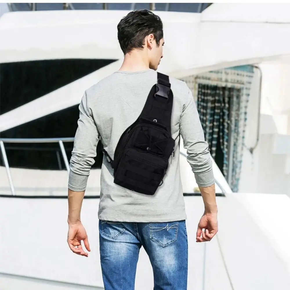 Paquete de Camping impermeable al aire libre, bolso cruzado de intensidad Oxford, paquete de pecho duradero transpirable para viaje - imagen 5