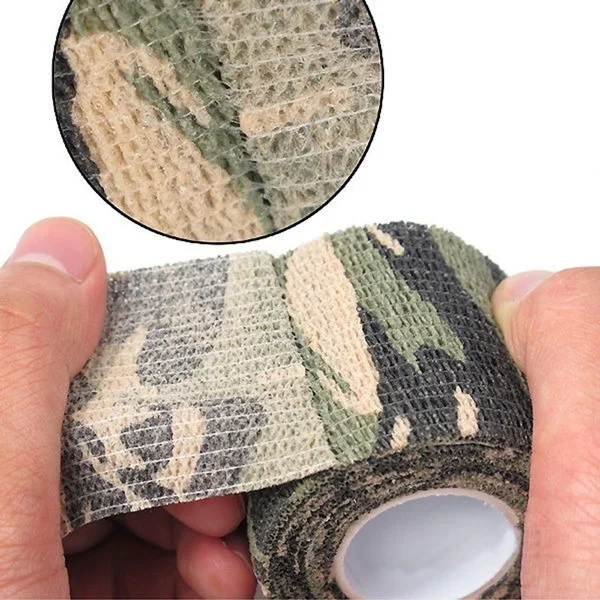 Cinta de camuflaje retráctil no tejida para bicicleta, pegatina protectora resistente a los arañazos, horquilla para cuadro de bicicleta de montaña, 4,5 m x 5cm - imagen 3