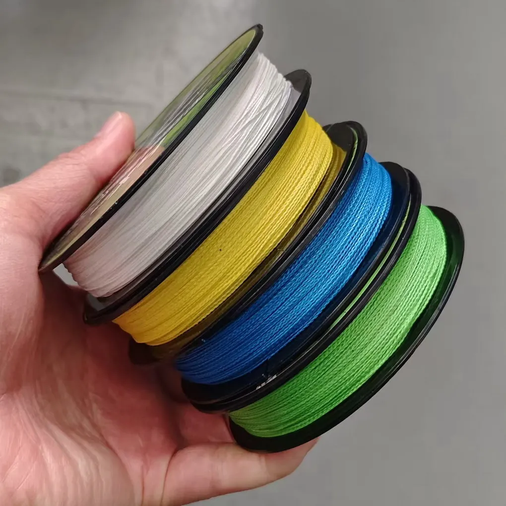 Línea de pesca de 4 hebras, línea de pesca de PE trenzada de 100M, línea de pesca fuerte, multifilamento, herramienta de sedal duradera - imagen 4