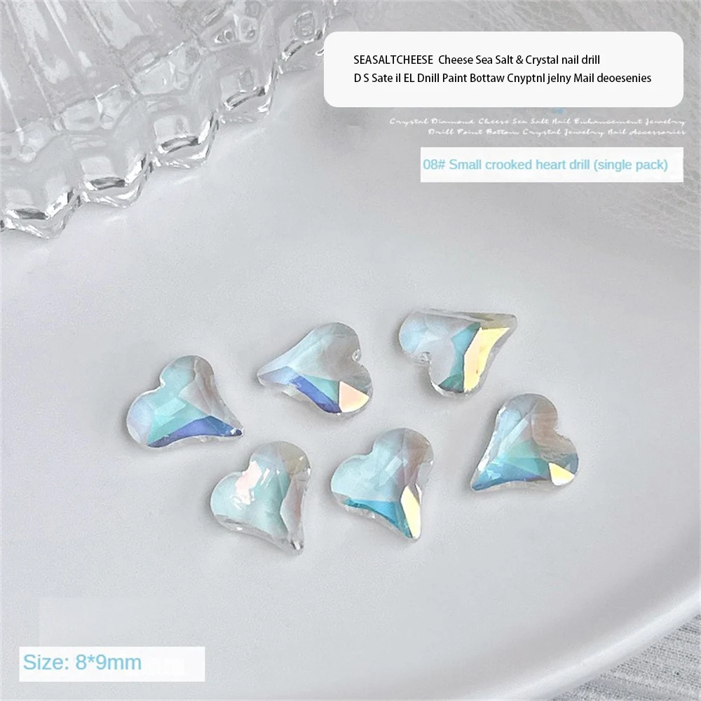 Decoración de uñas brillante con diamantes de imitación, decoración de uñas llamativa, decoración de uñas de cristal de sal marina encantadora, moda - imagen 5