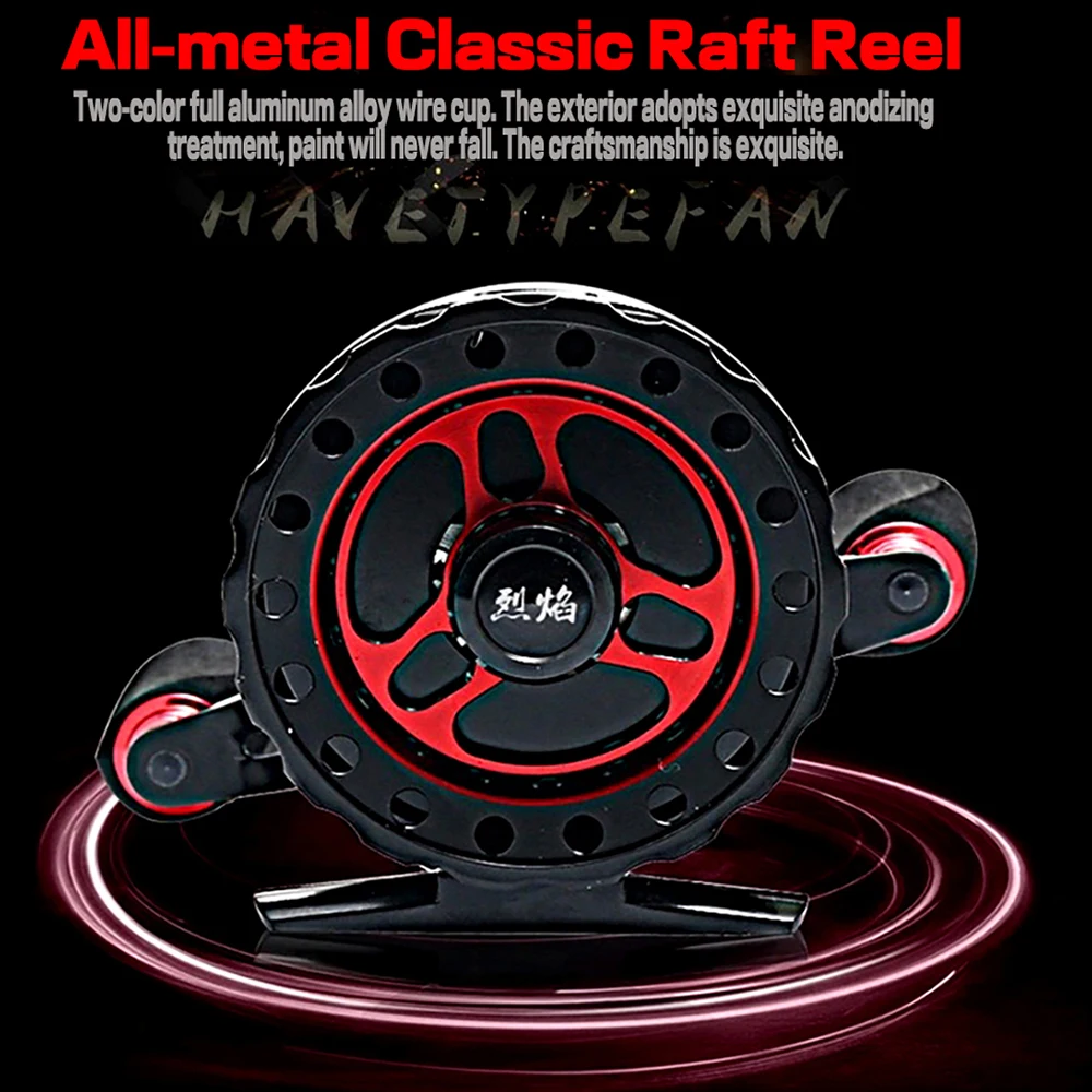 GHOTDA-carrete de pesca con mosca de aluminio, rueda de balsa de alta calidad, resistencia: 10 KG - imagen 2