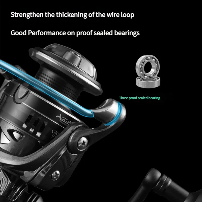 Carrete de pesca giratorio de agua salada Mavllos KATLA relación 5,2: 1 carrete de Metal CNC IPX6 carrete de pesca de lubina de doble rodamiento impermeable - imagen 4