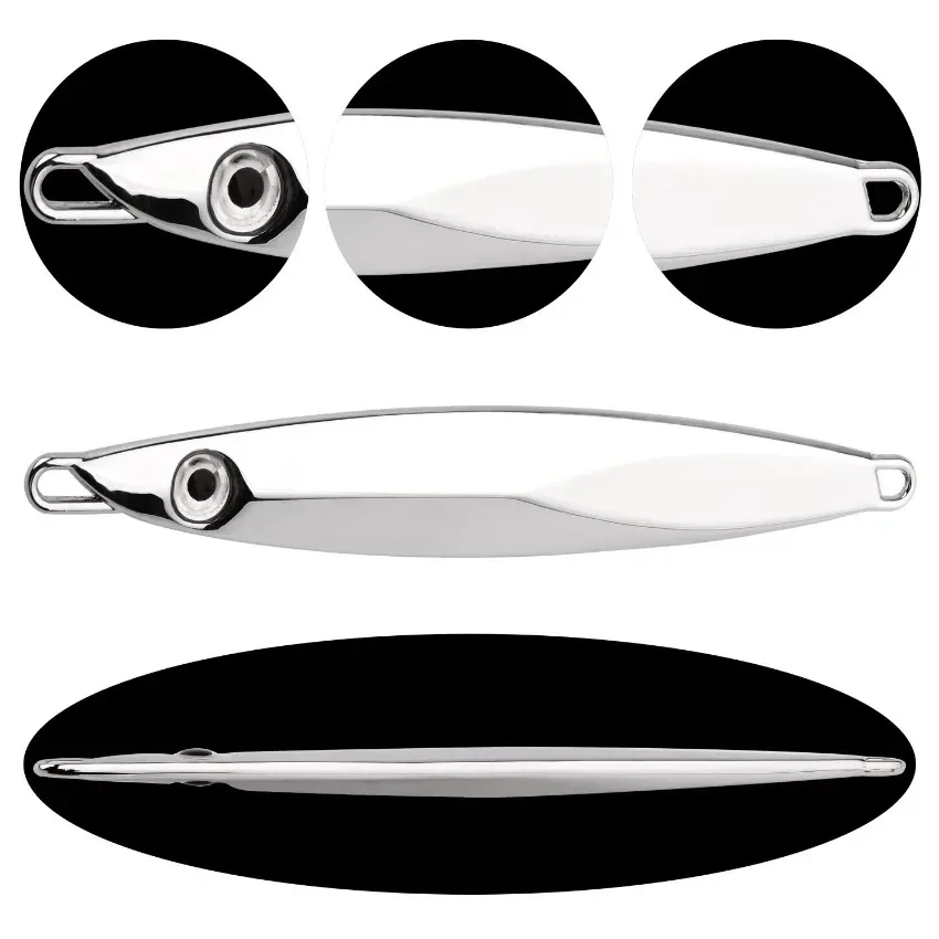 6 uds plantilla de Metal fundido cuchara 10g 15g 20g 30g 40g 60g 80g juego de señuelos fundición Jigging pescado lubina señuelo de pesca cebo Artificial - imagen 3