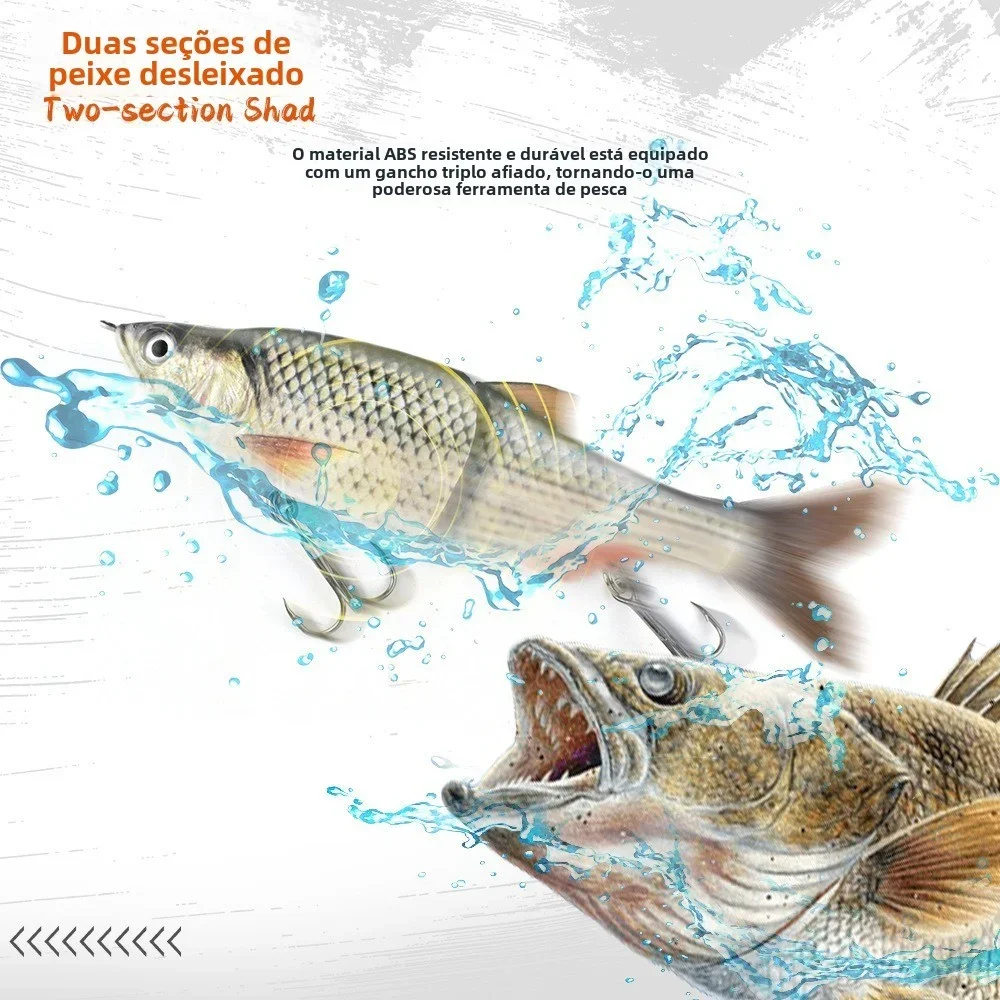 Swimbait 3D articulado acción S – Señuelo duro hundimiento lento - imagen 3