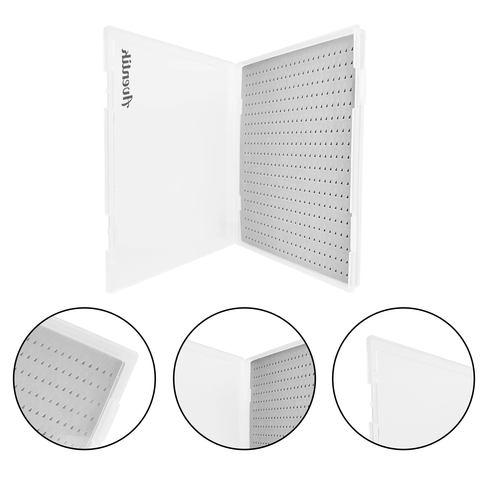 Aventik-cajas de mosca delgadas con tapa transparente de gran capacidad, cajas de pesca con mosca de competición, dos tamaños, sostiene hasta 800 moscas L - imagen 5