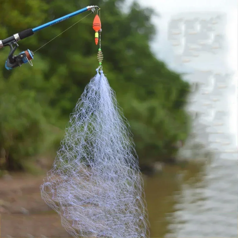 Trampa de red de pesca de invierno de 11 tamaños, malla luminosa con cuentas, red para peces de mar, diseño de aparejos, trampa de pesca alimentadora de branquias fundidas para shoal de cobre - imagen 5
