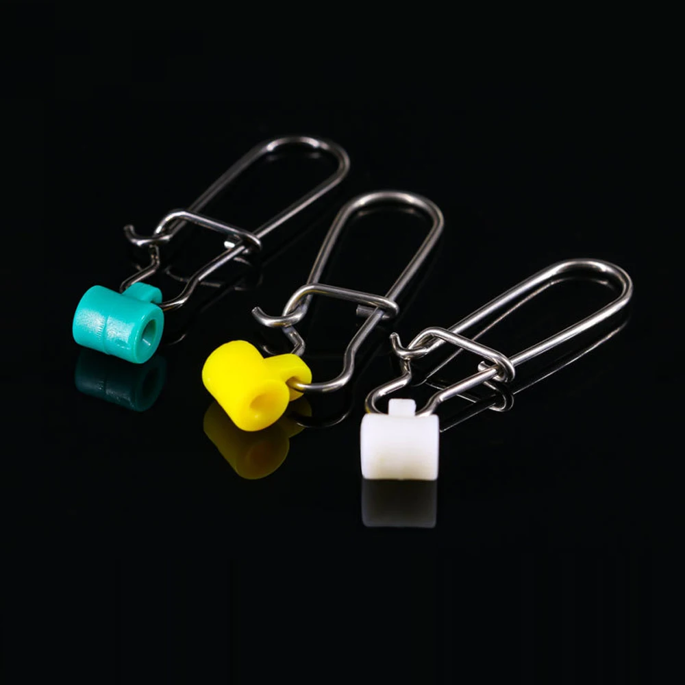 DNDYUJU 30 ~ 50X línea de pesca deslizadores de plomo aparejo de pesca deslizador giratorio de acero inoxidable Duo Lock Snap aparejos de pesca de agua salada - imagen 4