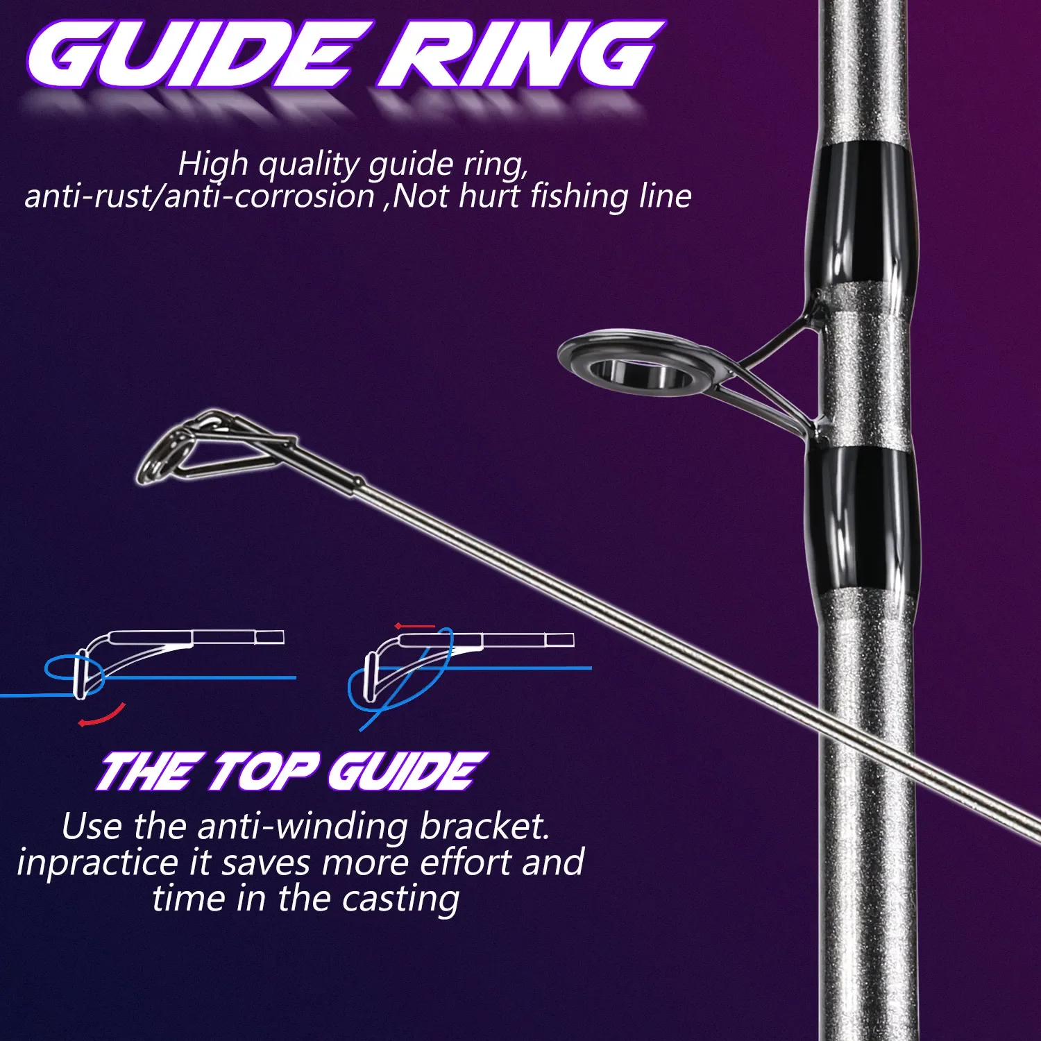 Combo de caña de pescar Sougayilang, caña de fundición de fibra de carbono de 1,7 m y carrete de Baitcasting con línea de Pe gratis como regalo, arrastre máximo de 8kg para lubina - imagen 4