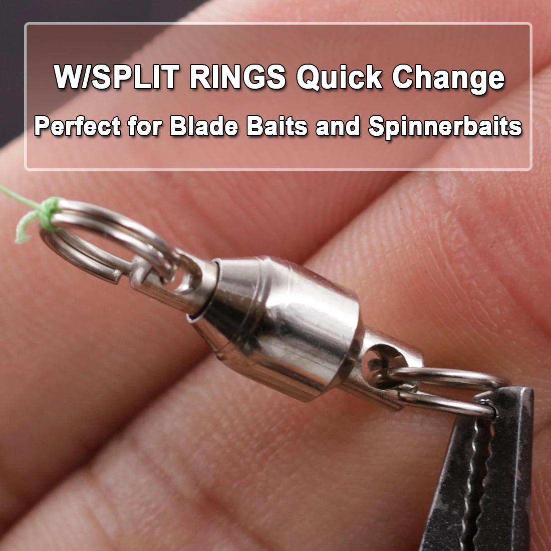 FishTrip 20 piezas giratorios de rodamiento de bolas con anillo dividido, aparejos terminales de conector de pesca de agua salada de acero inoxidable de alta resistencia - imagen 4