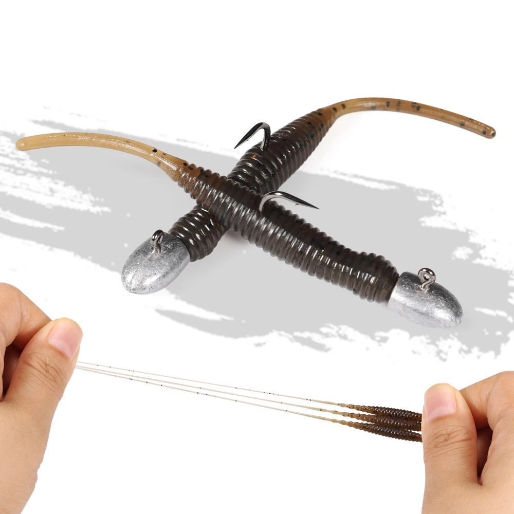 Spinpoler-señuelo de pesca con cola de gusano, Micro 44mm, pequeño pez roca, cebo Artificial Isca de silicona, plantilla luminosa, 20 piezas - imagen 5