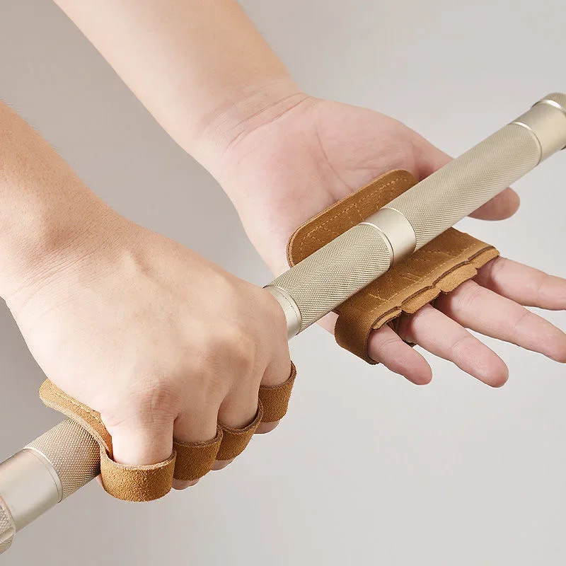Guantes de entrenamiento para levantamiento de pesas, protección de palma de cuero para mujeres y hombres, empuñaduras deportivas para gimnasia, entrenamiento de levantamiento de pesas - imagen 4