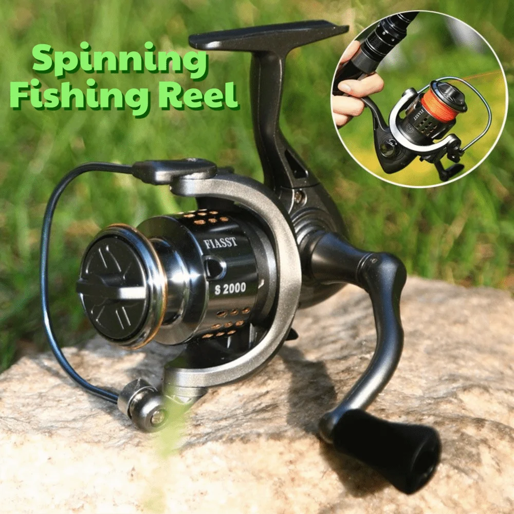 Carrete de pesca giratorio con relación de engranaje 5,2: 1, modelo de alta sensibilidad 1000-7000, carrete de pesca Luya, taza de línea de Metal, gran capacidad de bobinado