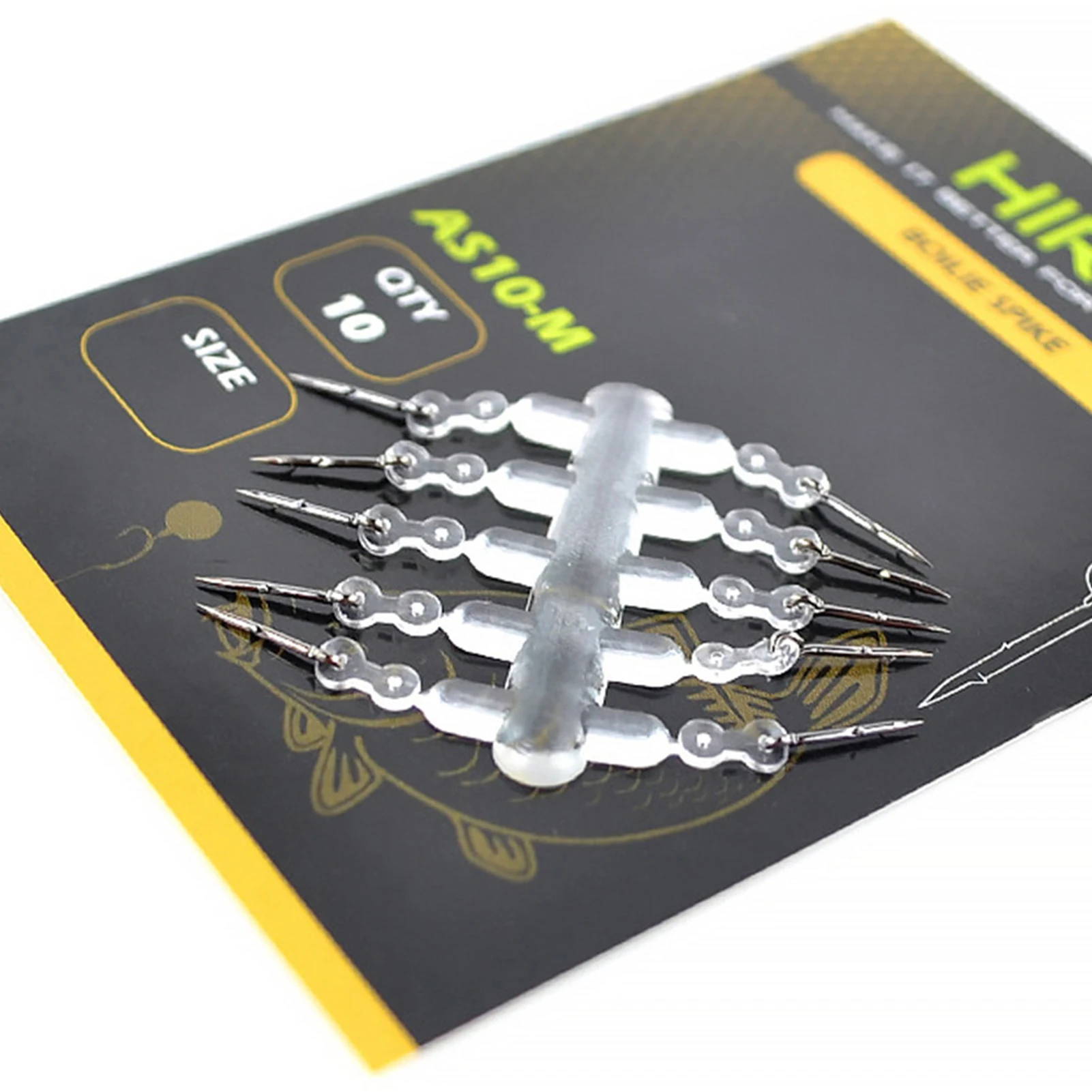 10 Uds. Anzuelo de pesca de 8/11/15,2mm, dispositivo de cebo, mango recto, juego de anzuelos de púas, accesorios de pesca al aire libre - imagen 3